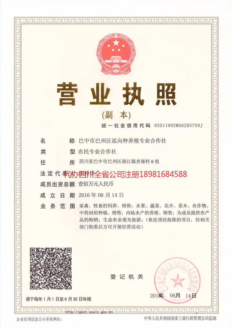 宜宾宜宾泓向种养殖专业合作社